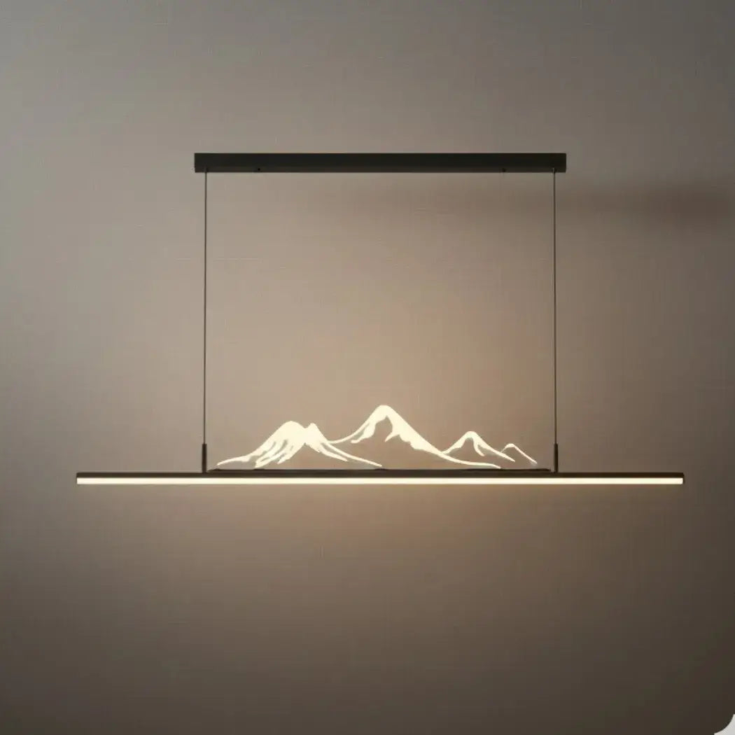 Arcato Modern Linear Pendant Light - Gold/Black Metal for Living Room